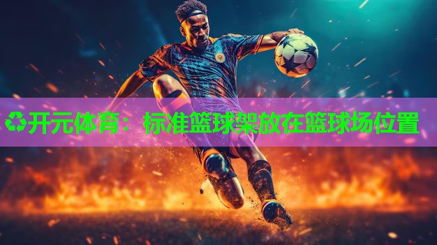标准篮球架放在篮球场位置
